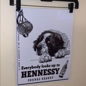 Vintage Hennessy Sheet Metal Poster